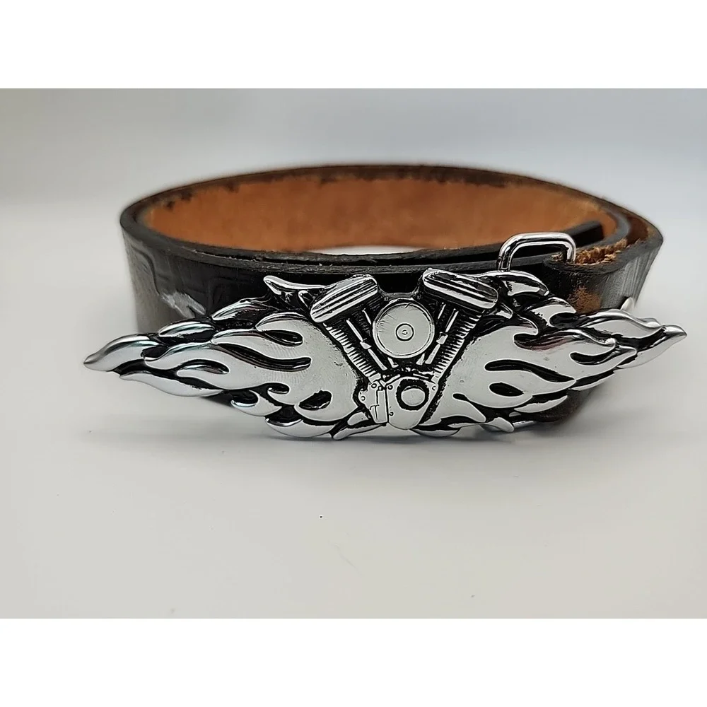 V-Twin‎ Motorcycle Engine Bike Flames Motor engine Belt